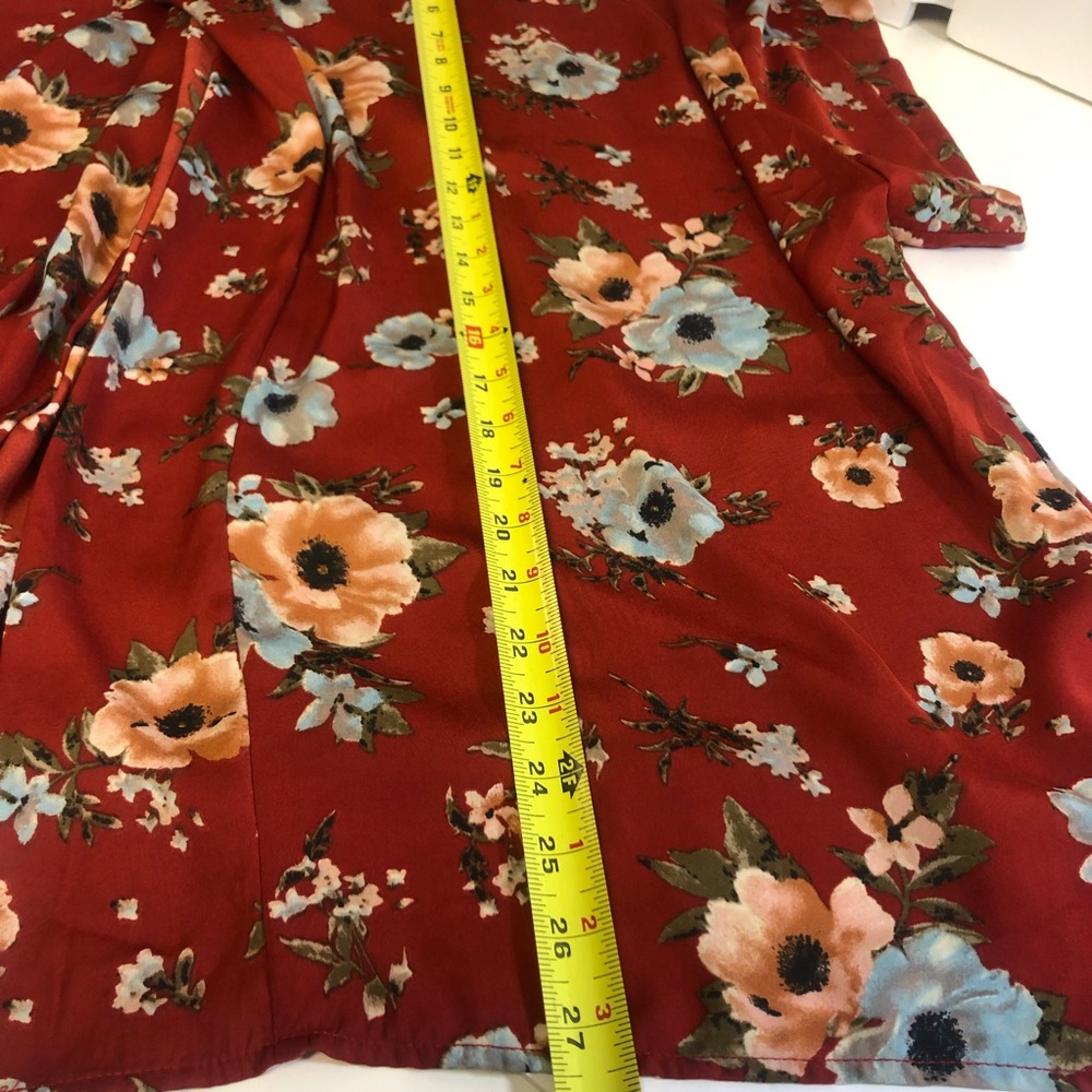 Women floral Xhilaration duster sz sm - Picture 3 of 6